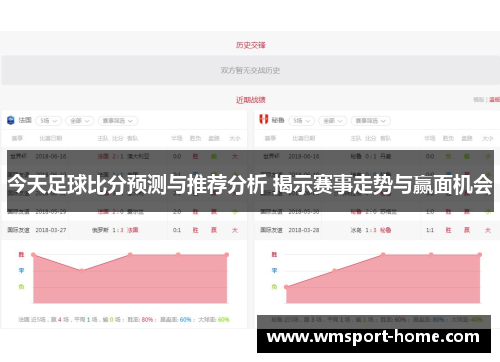 今天足球比分预测与推荐分析 揭示赛事走势与赢面机会